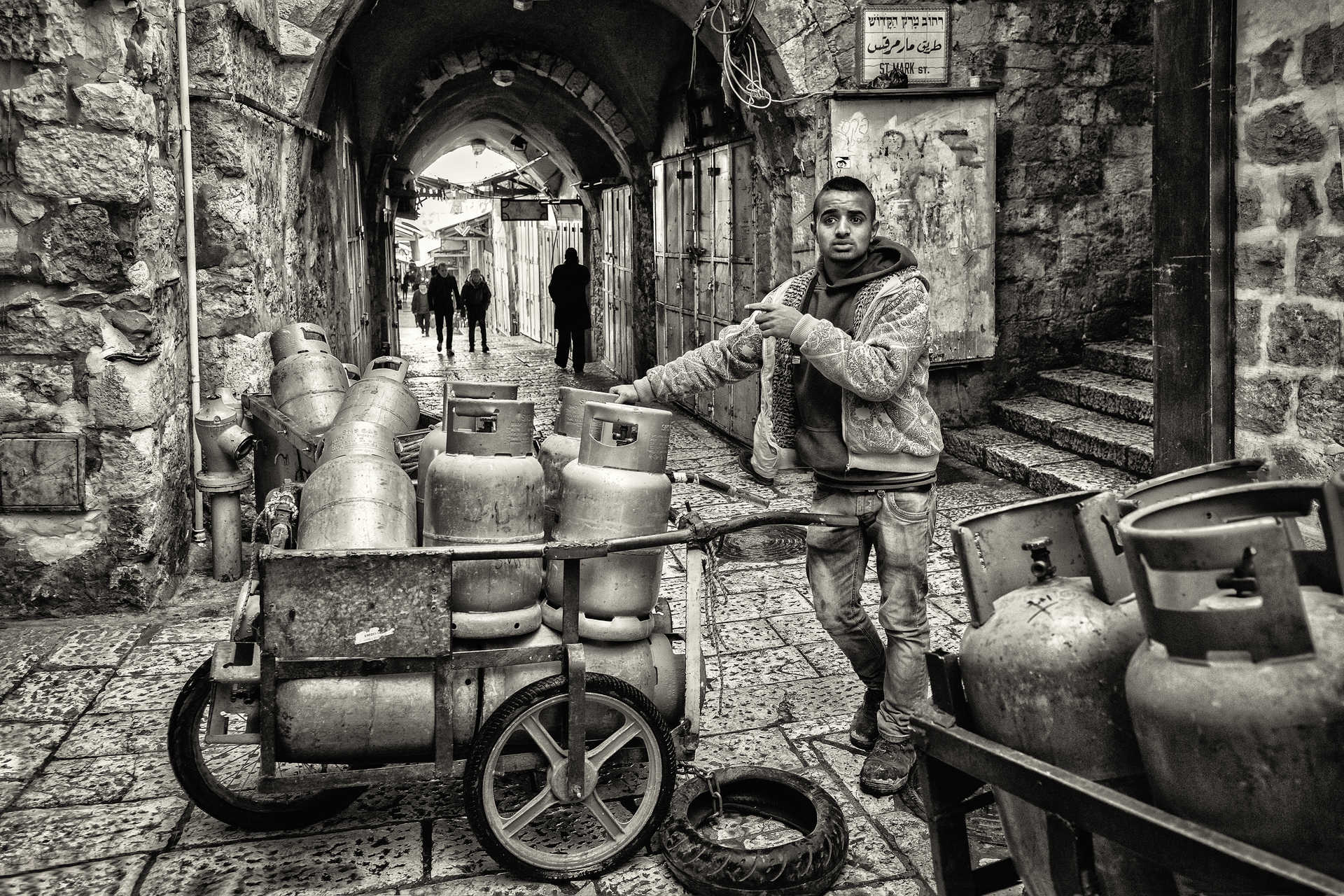 Gas Bottles Faces of Jerusalem