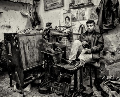 Shoe repair shop, Cairo